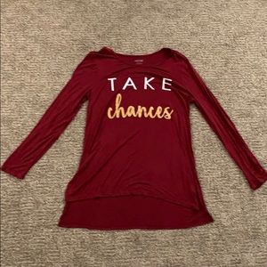 Women’s APT 9 long sleeve tunic tee XL